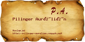 Pilinger Aurélián névjegykártya